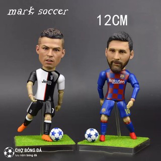 Mô hình cầu thủ bóng đá Ronaldo Messi Neymar Beckham cao 12cm cử động được các khớp, kèm phụ kiện áo khoác, banh