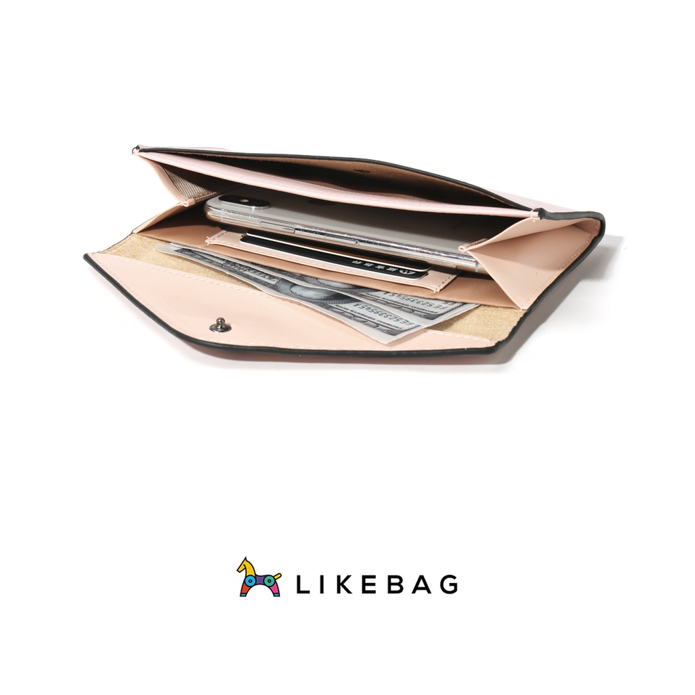 Ví LIKEBAG bằng da dáng dài đựng tiền xu dễ thương phong cách Hàn Quốc cho nữ