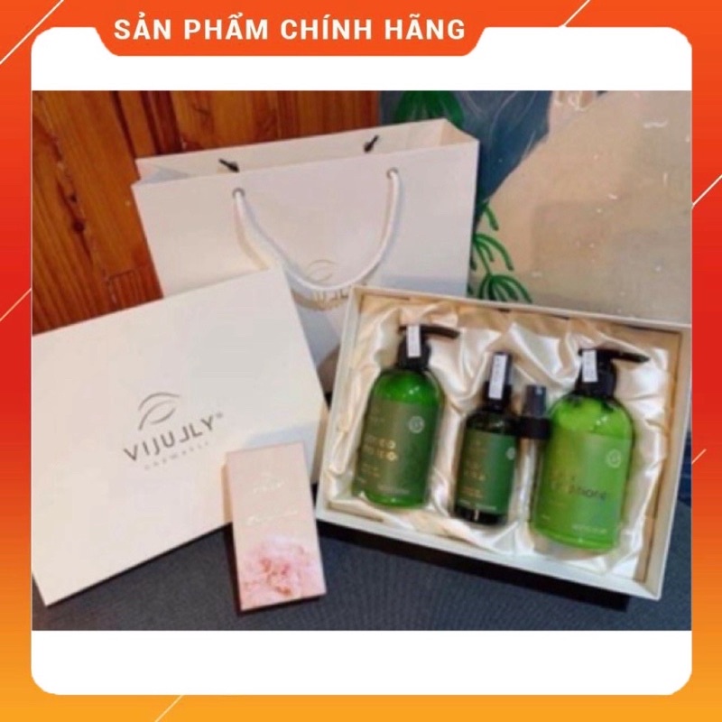 Combo bộ dầu gội + dầu xả + xịt bưởi tóc ViJully