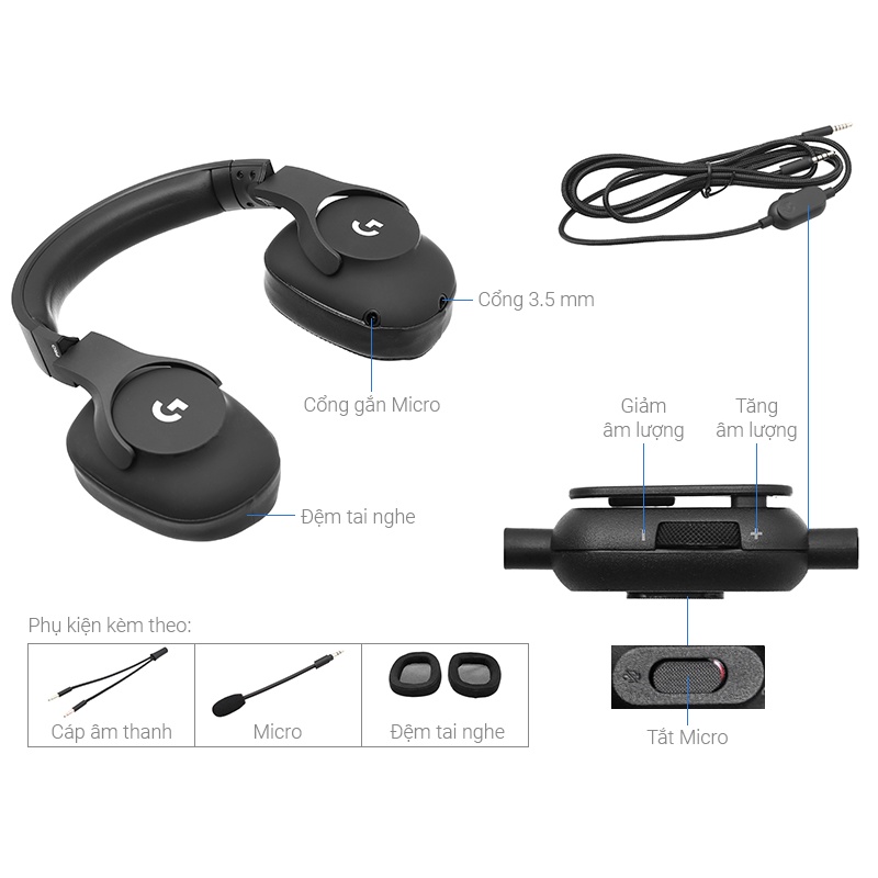 Tai nghe Gaming Logitech G Pro Gaming Gen 2 – Hàng Chính Hãng