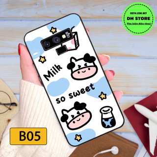 Ốp lưng Samsung Note 8 -  Note 9 - S8 - S8 Plus Ốp lưng điện thoại in hình bò sữa, đáng yêu, chất liệu in UV cao cấp.