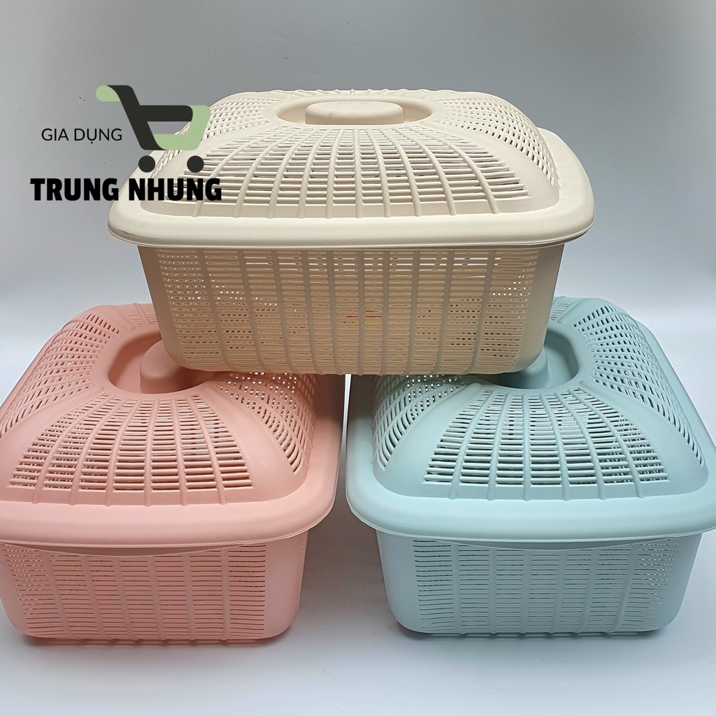 Rổ nhựa có nắp, rổ có nắp đậy