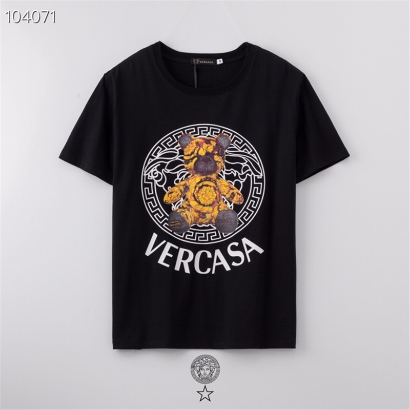 Áo Thun Tay Ngắn Cổ Tròn Chất Liệu Cotton Hiệu Versace Thời Trang 2052 #