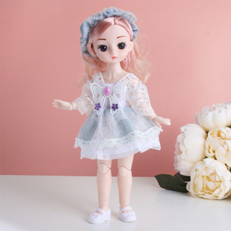 Búp Bê Công Chúa Nhỏ Xinh 30cm 15 Khớp Chuyển Động Kèm Đầm Thời Trang Thích Hợp Làm Quà Tặng Sinh Nhật Cho Bé