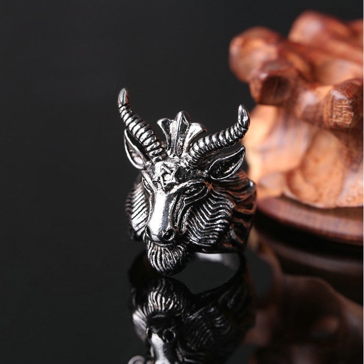 Nhẫn Nam Titan Mặt Dê  [FREE SHIP]