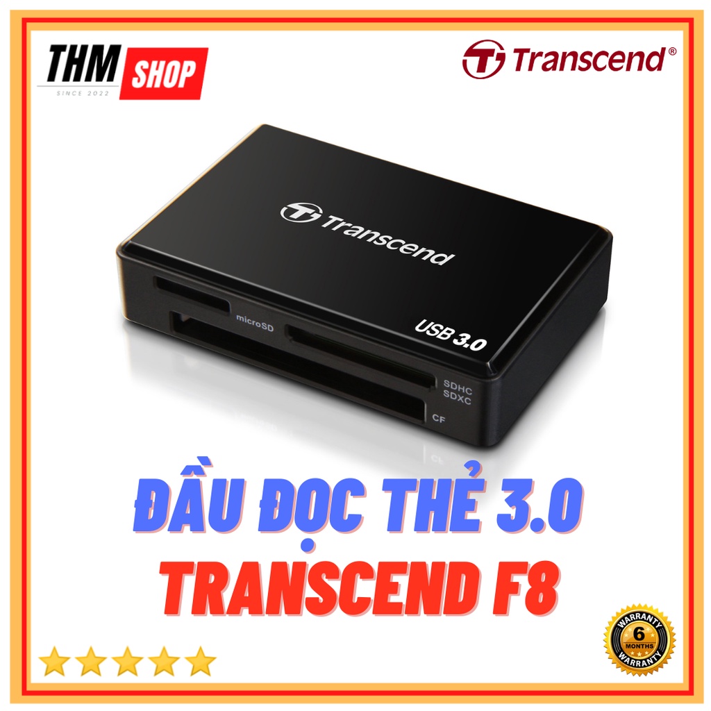 Đầu đọc thẻ nhớ 3.0 Transcend F8 All In One Đọc Tất cả các loại thẻ
