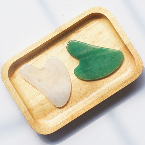 Đá Guasha massage mặt tự nhiên An Gem, đá lăn mặt nâng cơ săn chắc da