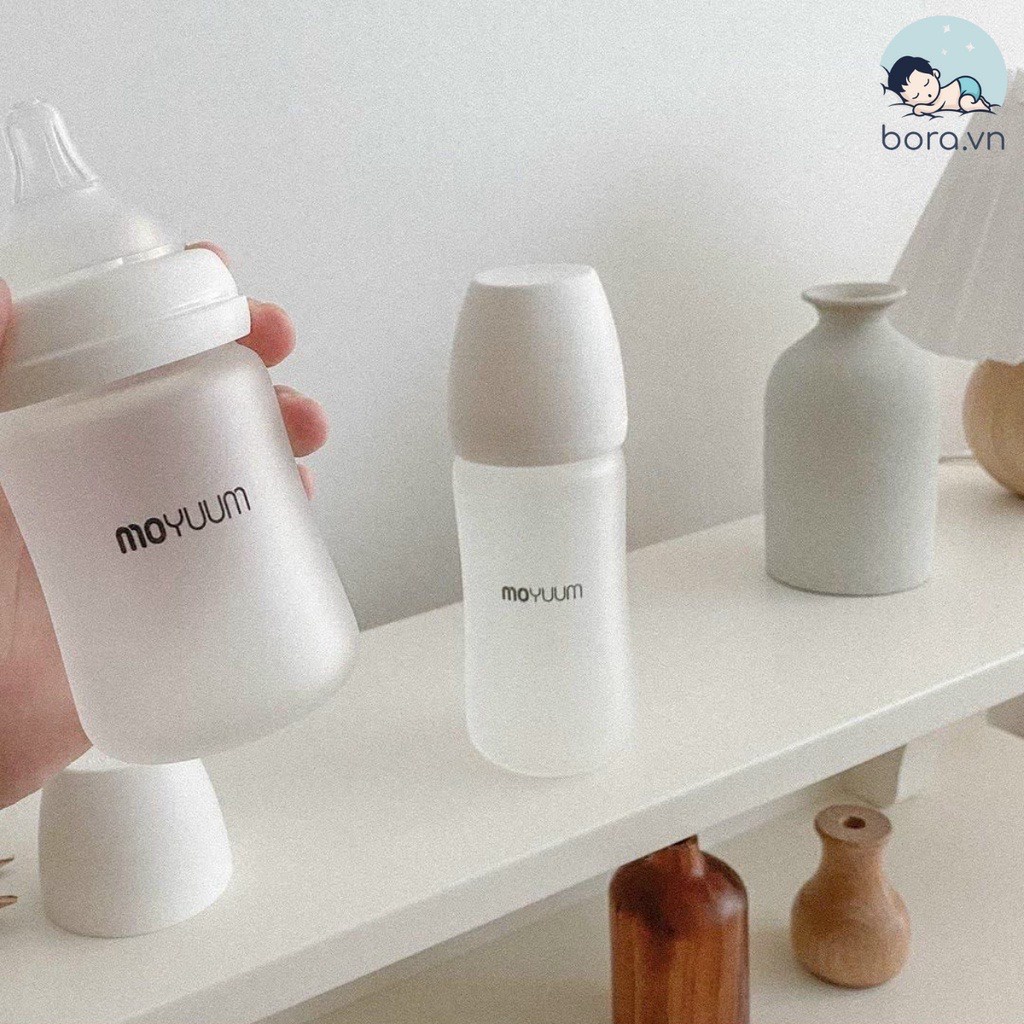 Bình sữa Moyuum thủy tinh tráng silicon Hàn Quốc 150ml 240ml