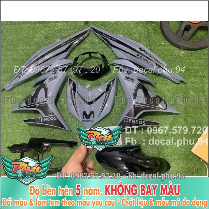 Tem rời Exciter 150 Movistar xám xi măng (X)