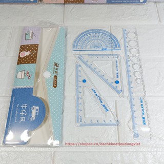 Bộ thước kẻ, eke, đo độ học sinh