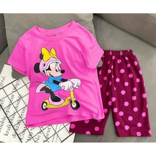 22-45 ký bộ ngố quần lửng tay ngắn bé gái cotton 100 si bộ ngố cotton cho bé - freeship