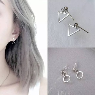 Hoa tai nữ đẹp[Nhập SPE47470 hoàn 10K xu đơn 50K] Hoa tai họa tiết tam giác nhỏ xinh xắn