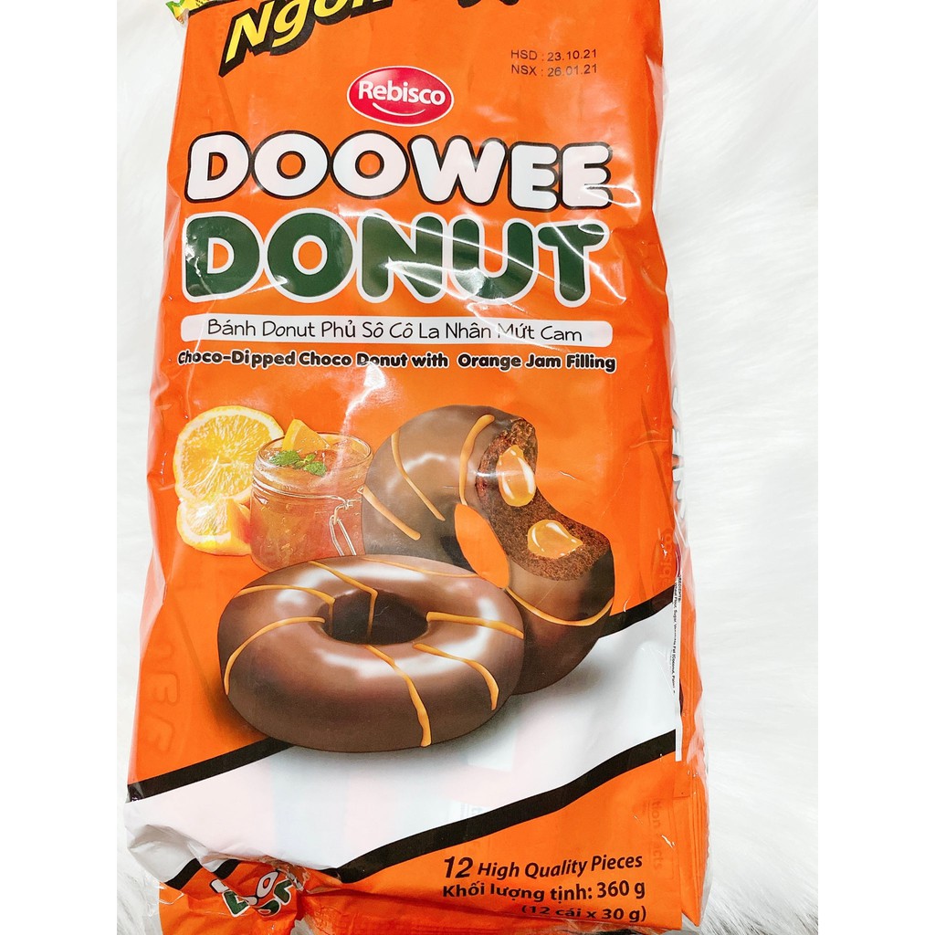 BÁNH DONUT DOOWEE SOCOLA NHÂN MỨT CAM
