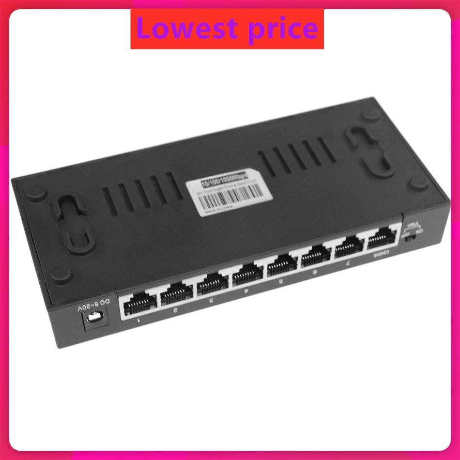 8-Port Hubs 1000Mbps Gigabit Ethernet Desktop Switch Fast Network