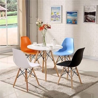 Ghế làm việc eames chân gỗ đan sắt