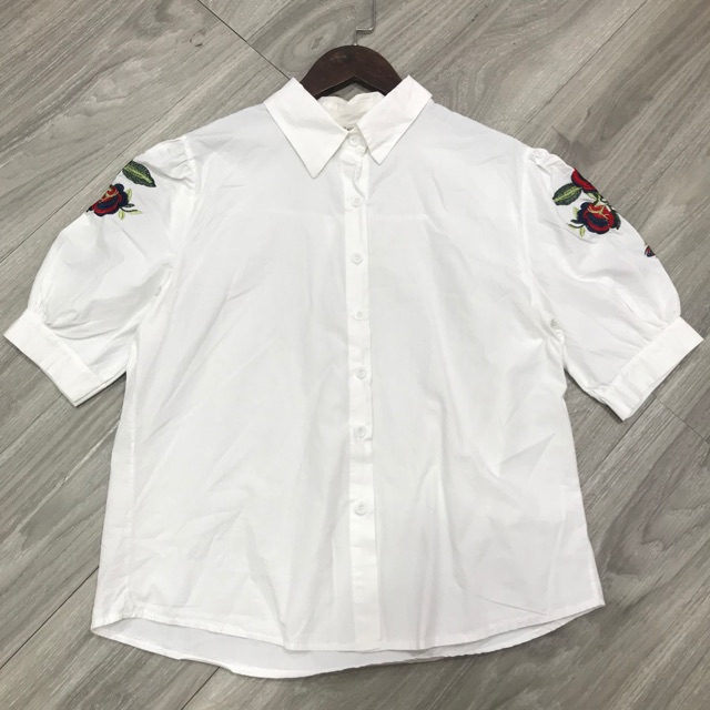 790 sơ mi trắng thêu tay