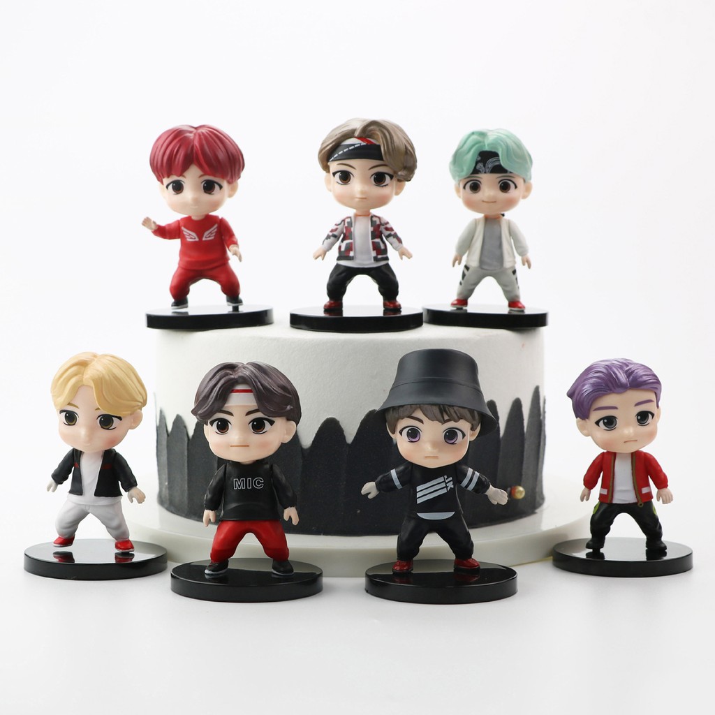 Bộ Sưu Tập Búp Bê Mô Hình Nhóm Nhạc Bts 7 Cái