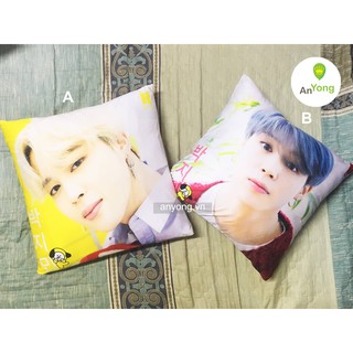 Gối BTS vuông 45cm in 2 mặt