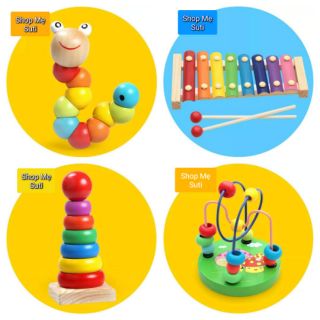 Combo 4 món đồ chơi gỗ cho bé