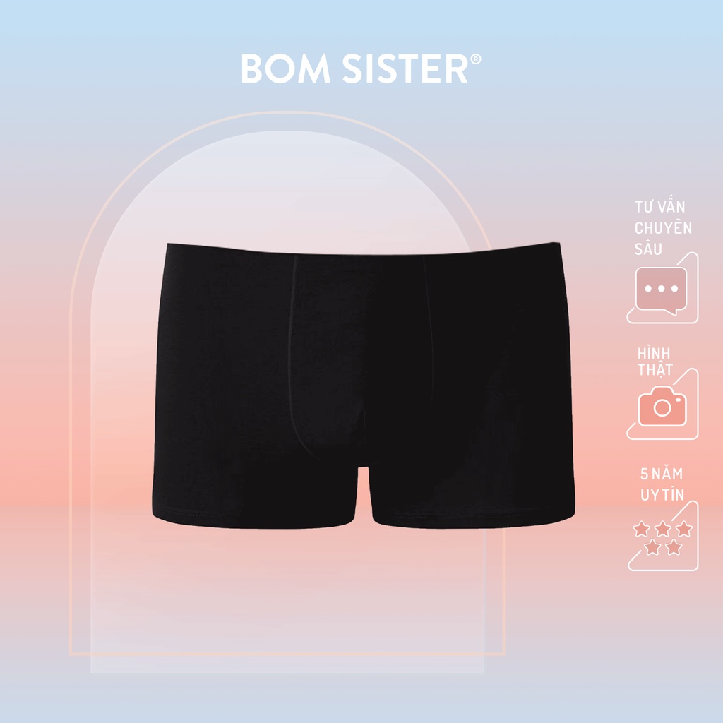 Quần đùi lót nam su đúc ép viền màu trơn BOM SISTER QN5002