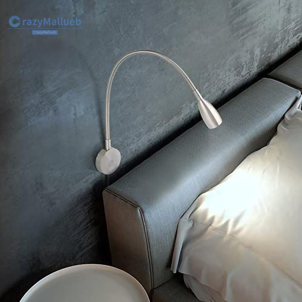 Crazymallueb❤LED Flexible Gooseneck Spotlight 360 Degree Rotation Bedside Switch Lamp❤Lighting