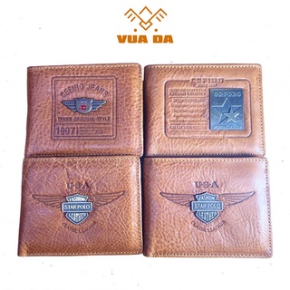 Ví nam da bò thật cao cấp, ví CEFIRO màu da bò kiểu dáng ngang mẫu mới 2022