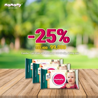 Giấy ướt không mùi mamamy 100 tờ