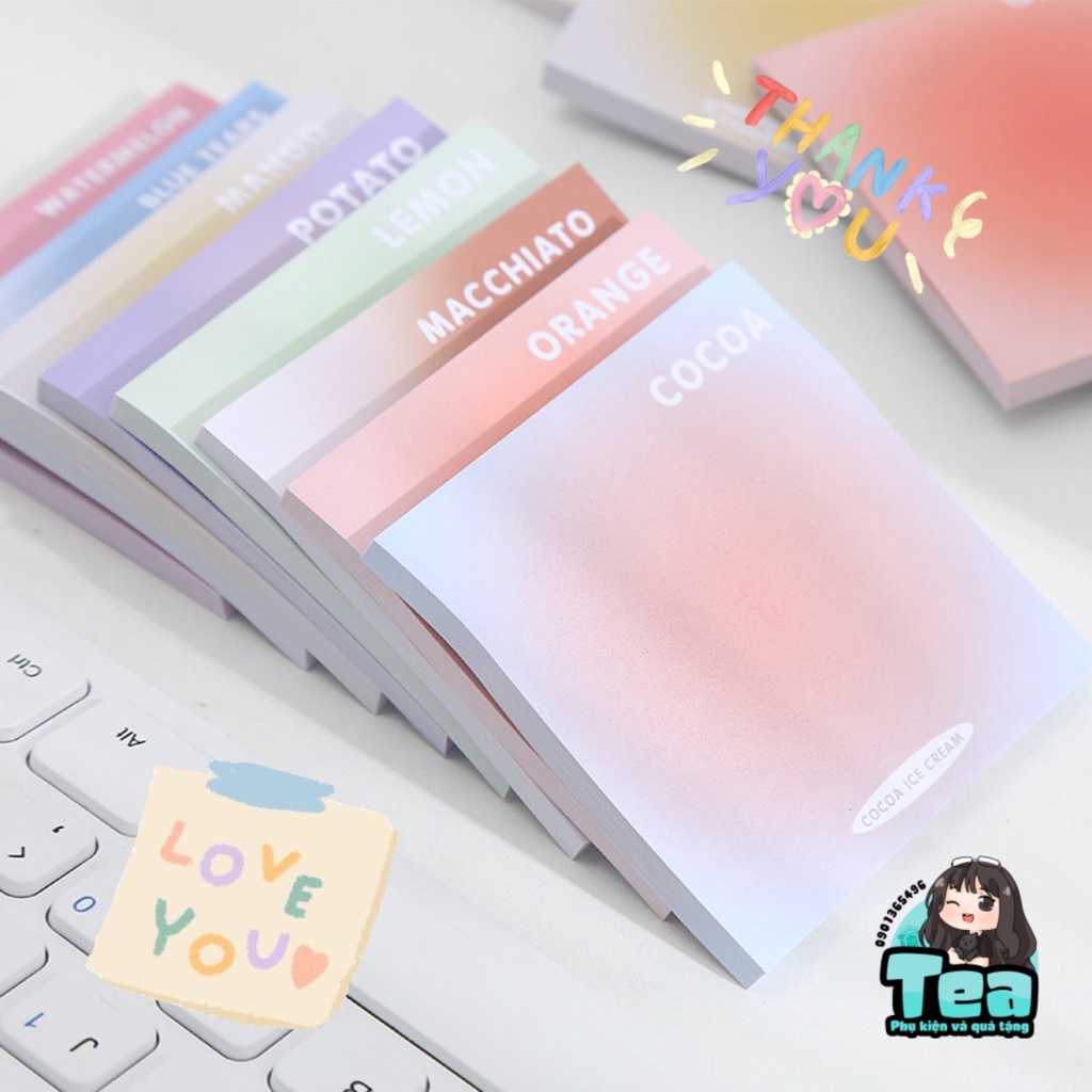 Giấy Note, Giấy Ghi Chú màu ombre theo kiểu HQ