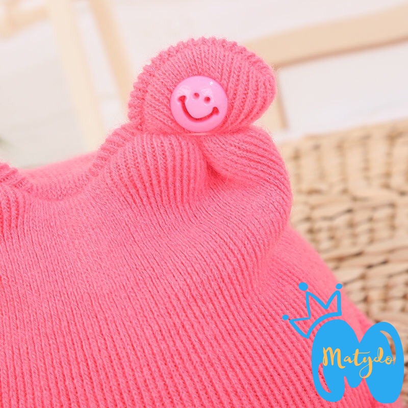 Mũ len sơ sinh cho bé che thóp an toàn giữ ấm chất liệu mềm mại phụ kiện mũ nón cho trẻ sơ sinh
