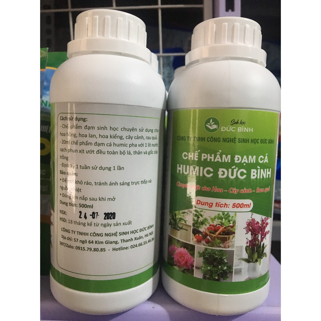 CHẾ PHẨM ĐẠM CÁ HUMIC ĐỨC BÌNH SP CHUYÊN BIỆT CHO HOA - CÂY CẢNH - RAU QUẢ