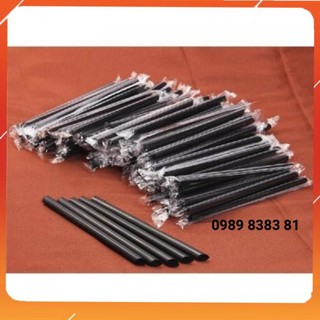 Sỉ ống hút trân châu đen phi 12 có màng bọc 1 gói 500gram