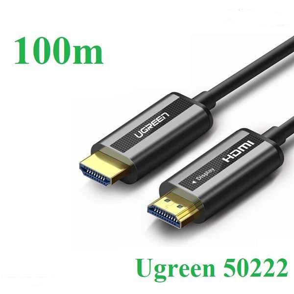 Cáp HDMI 2.0 sợi quang hợp kim kẽm 100m hỗ trợ 4K/60Hz chính hãng Ugreen 50222 cao cấp 21