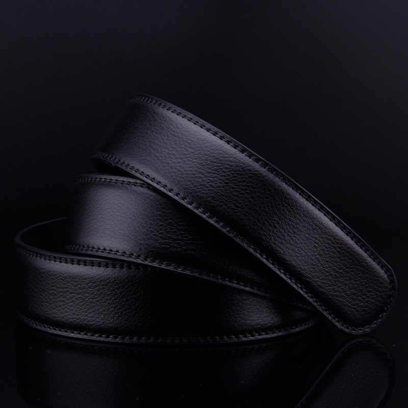 Thắt Lưng Nam Da Bò Tự Động DT35 Bản Rộng 3.5cm Hai Màu Đen Nâu Không Mặt Khóa