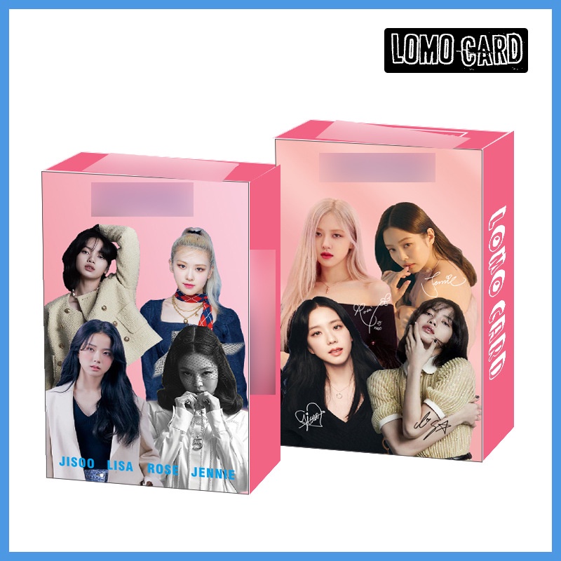 Hộp 30 Thẻ Hình Lomo In Các Thành Viên Nhóm Nhạc Blackpink Lisa Rose Jennie Jisoo