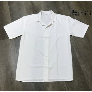 (Size đến 6XL)Sơ mi tay ngắn cổ vest nam nữ chất lụa mát không nhăn