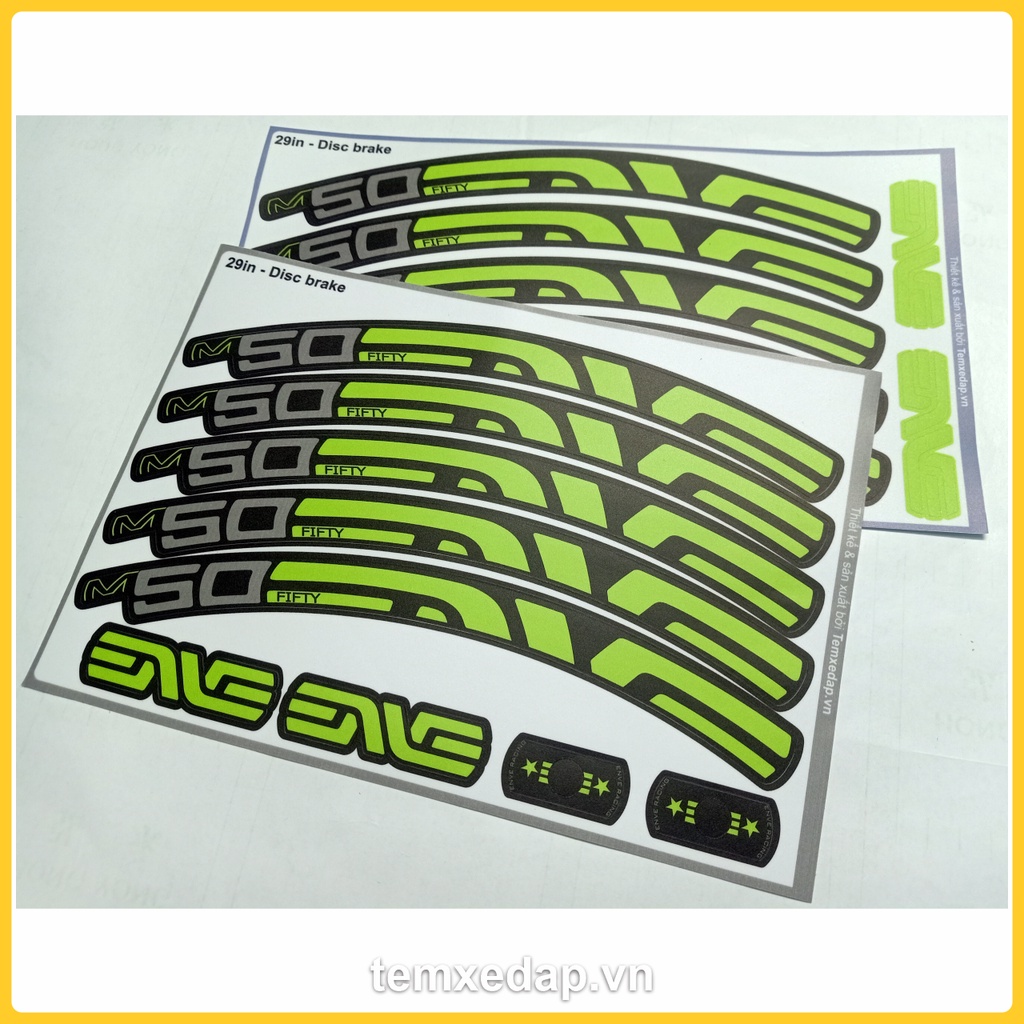 Tem decal dán vành niềng bánh xe đạp địa hình ENVE M50 FIFTY | MTB wheel decal | Temxedap.vn