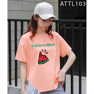 [SIÊU HOT] ÁO THUN TAY LỠ UNISEX IN HÌNH MIẾNG DƯA HẤU WATERLEMON ĐƠN GIẢN FREESIZE - ATTL103