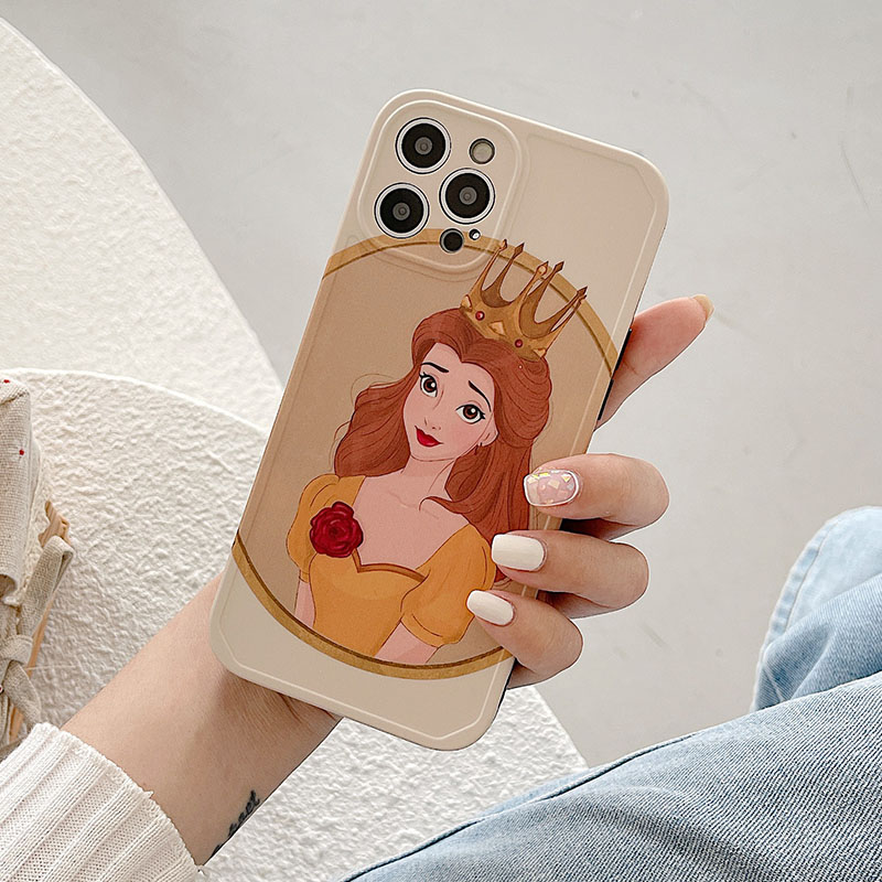 Royal family noble princess shatter-resistant mobile phone case For iPhone 12 Pro Max 12Pro 12 Mini iPhone SE2020 11Pro Max 11Pro 11 iX XR XS Max 7 8 Plus Full Coverage case