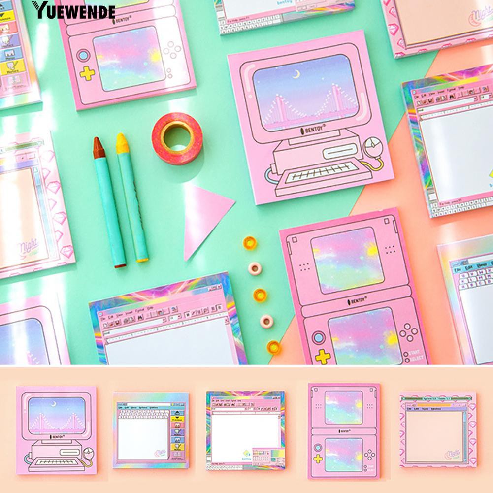 Xấp giấy ghi chú in hình máy tính cá nhân dễ thương ngộ nghĩnh