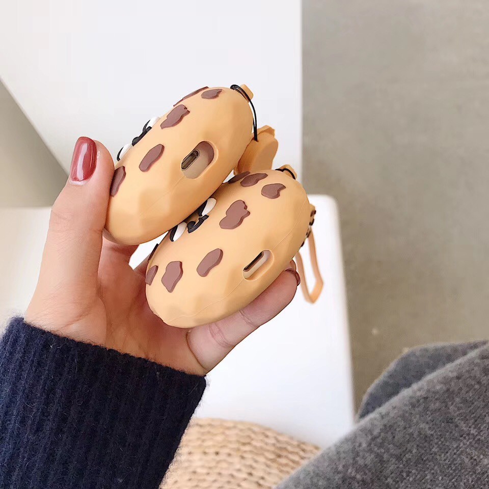 Ins popular biscuits airpods case airpods pro case Emojis cookie airpods 1 2 pro protective cover