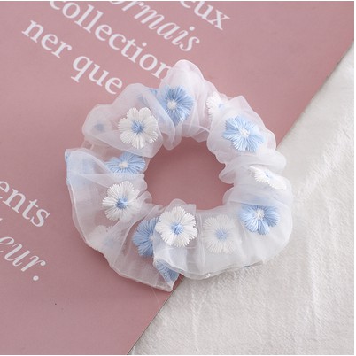 Scrunchies ,Dây buộc tóc, Cột tóc Hoa Cúc Thiêu