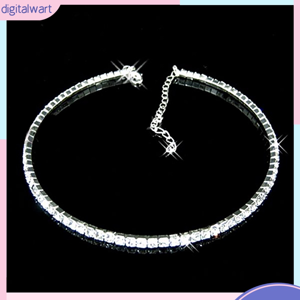 Vòng Cổ Choker Đính Đá Phong Cách Sang Trọng Thanh Lịch Dành Cho Nữ