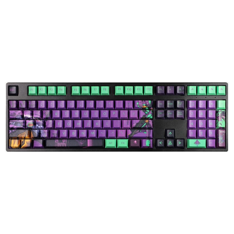 EVANGELION-01 Keycap Cherry Hồ sơ EVA Chủ đề Anime PBT Thuốc nhuộm phụ Bàn phím cơ Keycap 108 Phím