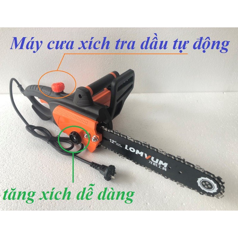 Máy cưa xích điện 220v-2100W , máy cưa xích