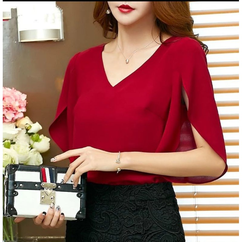 [Mã BMBAU50 giảm 50K đơn 150K] ZERASY - Áo kiểu xẻ tay phong cách sang chảnh