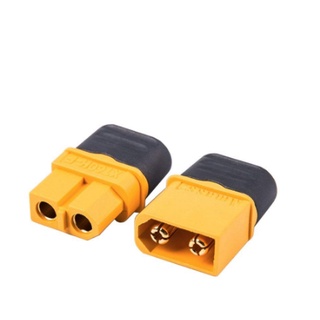 Giắc XT60H (Jack) cắm pin lipo Amass (nâng cấp của XT60) cho xe RC tàu cano máy bay bằng đồng mạ vàng (1 cặp), giá rẻ