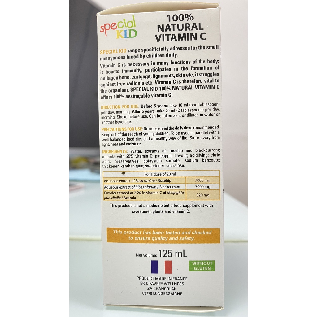 Special Kid Vitamine C.Tăng Đề Kháng,Bảo Vệ Thành Mạch Máu,Trẻ Cần Bổ Sung Vitamin