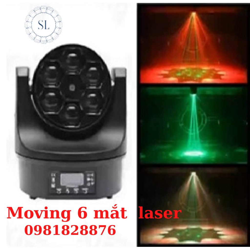 Đèn Moving 6 Mắt Có Laser. Chuyên Đèn Sân Khấu, Karaoke