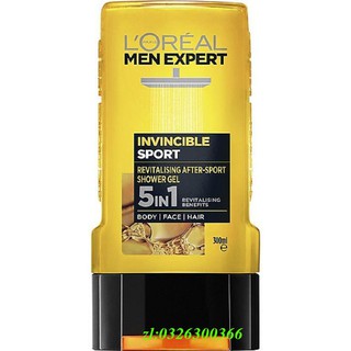 Gel Tắm Nam Loreal 300ml Invincible Sport Men Expert