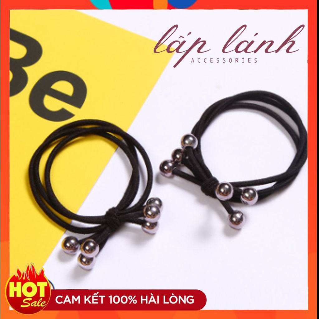 [Có sẵn] CỘT TÓC DÂY CỘT HẠT NGỌC BI ĐEN ĐƠN GIẢN TINH TẾ PHONG CÁCH THỜI TRANG DỄ THƯƠNG